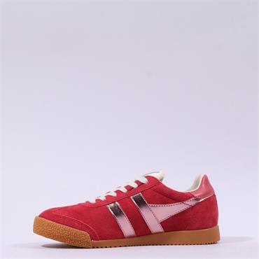 Gola Elan Glitz Retro Gumsole Trainer - Red Pink